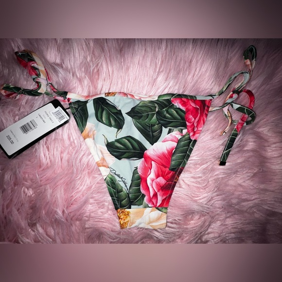 Dolce&Gabbana Floral Print Side Tie Bikini Bottom - Brand New - Picture 4 of 6